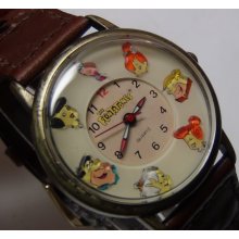 Waltham The Flintstones Men's Bronze Limited Edition Quartz Watch w/ Strap - Leather