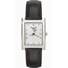 West Virginia University Ladies' Chrome Elite Leather Watch - Clearance