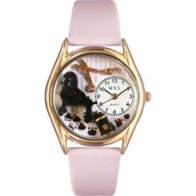 Whimsical Watches Gold C0630005 Women'S C0630005 Classic Gold Dog Groomer Pink Leather And Goldtone Watch