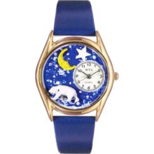 Whimsical Watches Kids Japanese Quartz Polar Bear Leather Strap Watch