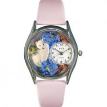 Whimsical Watches - S-0120002 - Whimsical Womens White Cat Pink