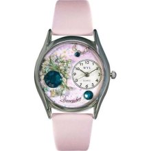 Whimsical Watches S-0910012 Whimsical Womens Birthstone: December Pink Leather Watch