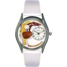 Whimsical Watches Unisex Baseball Fundraising Silver Watch Watch