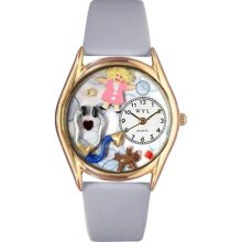 Whimsical Watches Women's Pediatrician Royal Blue Leather and Gold