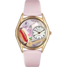 Whimsical Womens Pastries Pink Leather Watch #557133