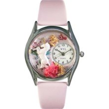 Whimsical Womens Unicorn Pink Leather Watch1 #557209