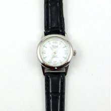 White Face Leather Band Women's Watch 50% Off