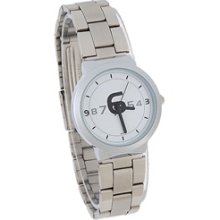 Women's Analog Watch with Stainless Steel Band (White)