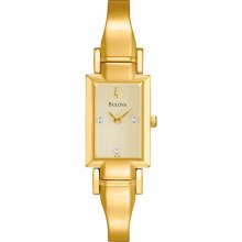 Women's Gold Tone Stainless Steel Diamond Collection Champagne Dial