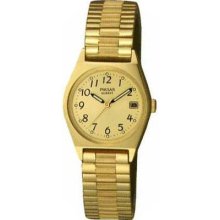 Women's Gold Tone Stainless Steel Dial Expansion Watch