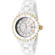 Women's Karamica Gold Tone Bezel White High-Tech Ceramic ...