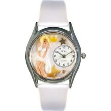 Womens Marilyn Monroe White Leather & Silvertone Watch - S-0420010