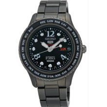 Women's Stainless Steel Case and Bracelet Automatic Black Dial Day and Date