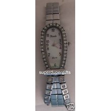 Xanadu Crystal Silver Tone Bracelet Ladies Watch -