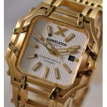 Xoskeleton Intercontinental Goldtone Automatic Watch - Fast Ship