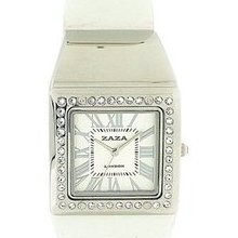 Zaza London Crystal Embedded White Dial Ladies Watch Llb861