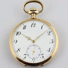 Zenith 14k Gold Pocket Watch Le Locle 1925 Swiss Taschenuhr Montre De Gousset