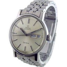 100% Authentic Omega Geneve Day Date Automatic Watch Vintage Men's Wrist Watch