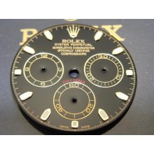 100% Original Rolex 18k Yellow Gold Model Black Daytona Dial 116523, 116528