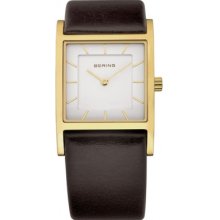 10426-534 Bering Time Ladies White Brown Watch