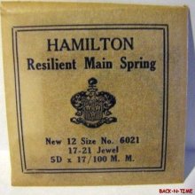 12-size Hamilton Pocket Watch Mainspring No.6021