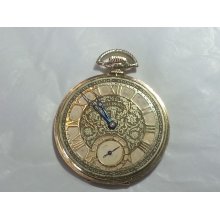 14k Yellow Gold Illinois Thin Model, 12 Size Pocket Watch