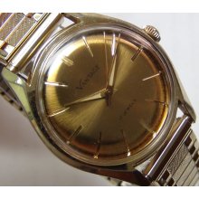 1950' Hamilton Men's Gold 17Jwl Extra Clean Unique Dial Watch w/ Bracelet