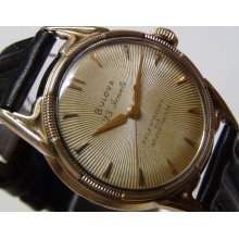 1955 Bulova Men's Automatic 23Jewels Gold Watch w/ New DeBeer Buffalo Strap