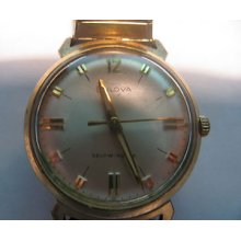 1965 Self Winding Mens Bulova 10k Rgf 17 Jewel M5 Speidel Stretch Band