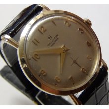 1966 Hamilton Masterpiece Men's Solid 14K Gold 22Jwl Watch in Mint Condition