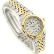 2011's Luxury White Womens Crystal Quartz Wrist Steel Strap Xmas Watch Gifts