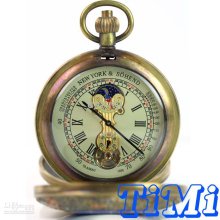 2012 Hotsale 55mm Archaize Copper Roman Num Mechanical Pocket Watch