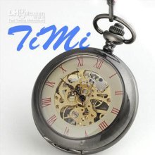 2012 Hotsale Mens Pocket Watch Pendant Watch Polished Silver Gray Sk