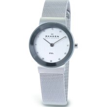 358SSSD Skagen Ladies Chrome Silver Mesh Watch