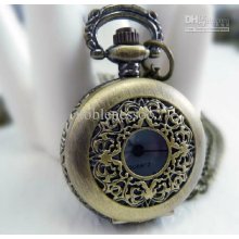 50pcs (mixture Model) Quartz Vintage Bronze Locket Pocket Watch Men'