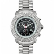 6.00ct Triple Diamond Bezel Joe Rodeo Watch Black Dial