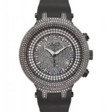 6.50ct Diamond Dome Bezel Black Joe Rodeo Watch Master