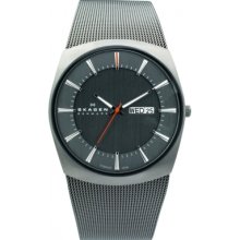 696XLTTM Skagen Mens Titanium Mesh Charcoal Watch