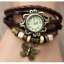 6color Fashion Classic Elegant Leather Strap Roma Number Dial Quartz Woman Watch