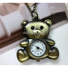 6pcs/lot Quartz Pocket Watch Necklace Watch Brass Quality Warranty B