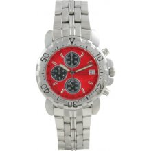 7186G-R Krug Baumen Sportsmaster Red Sports Chronograph Watch