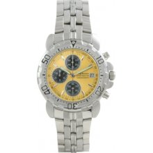 7186G-Y Krug Baumen Sportsmaster Yellow Sports Chronograph Watch