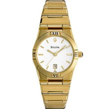 97M100 -- Bulova Women's Gold Tone W/ Round White Dial Corporate Collection Corporate Collection