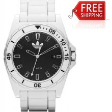 Adidas Adh2749 Men's Unisex Women's White Silicone Band Watch