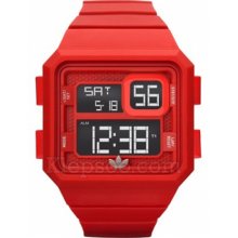 Adidas Sport Digital 45mm Dial Chrono Watch Red Black Curitiba Adh2773 W Box