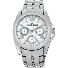 Ak Anne Klein Women's 10/9593mpsv Silver-tone Mother-of-pearl Dial Watch