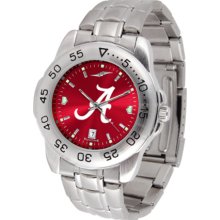 Alabama Crimson Tide Sport Steel Band Ano-Chrome Men's Watch