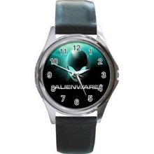 Alienware Unisex Silver-Tone Round Metal Watch 15