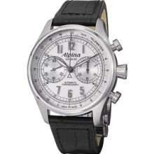 Alpina Men's 'Aviation' Silver Dial Chronograph Automatic