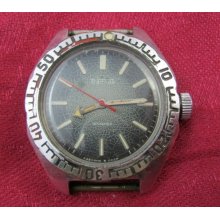 Amphibian vintage Russian divers mens wristwatch by Vostok. shock proof case